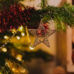 red bauble on tree